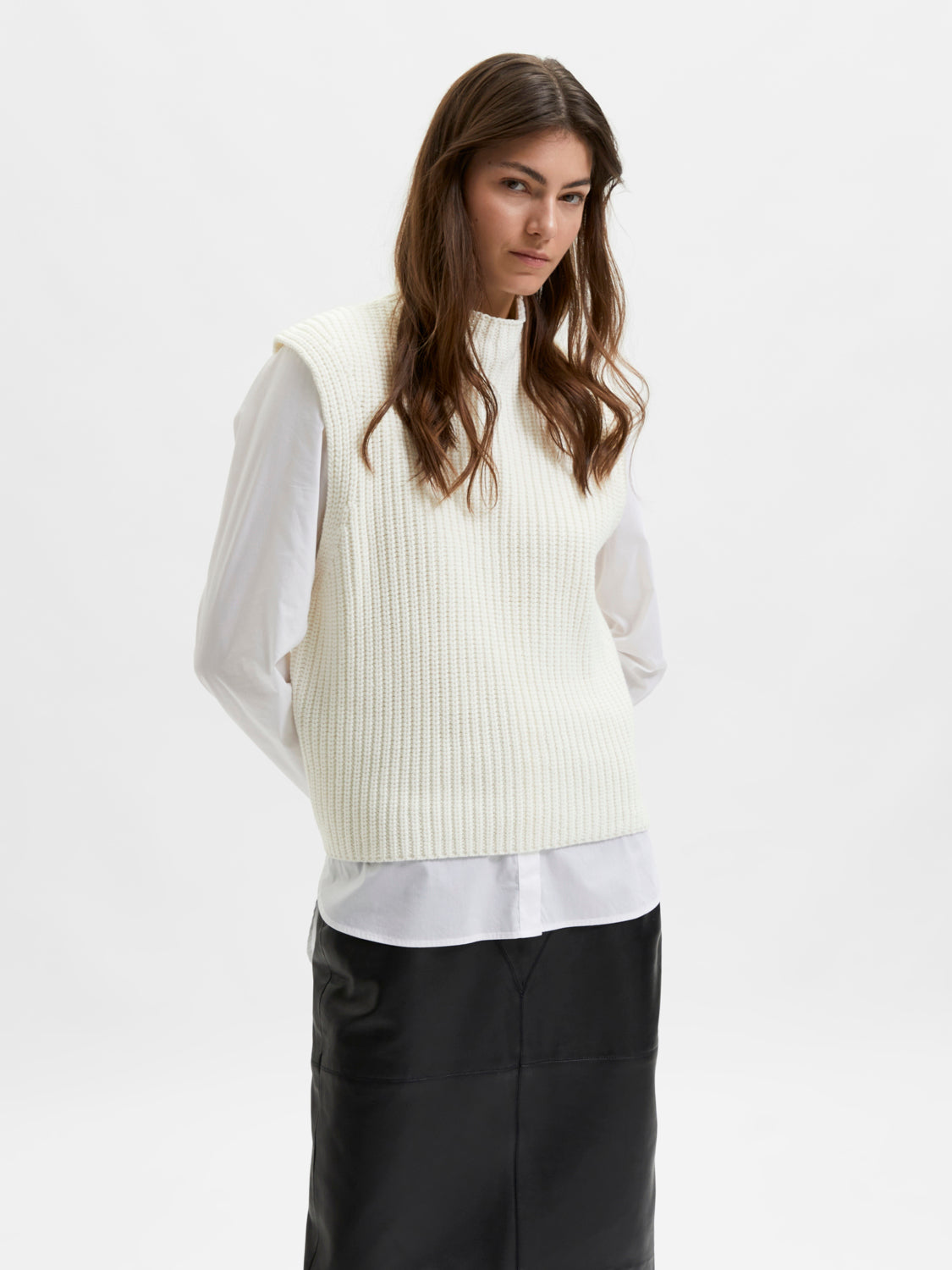 SELECTED FEMME - ORI SKJORTE - HVIT